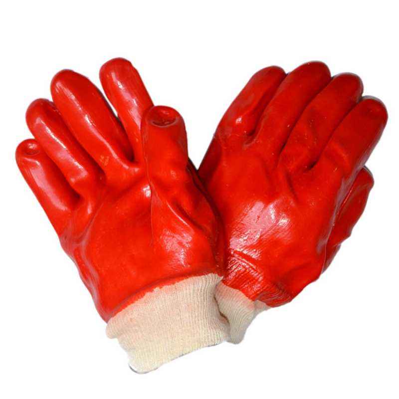 Gripwell PVC Dipped Red Gloves with Jercyuff (Pack of 20)