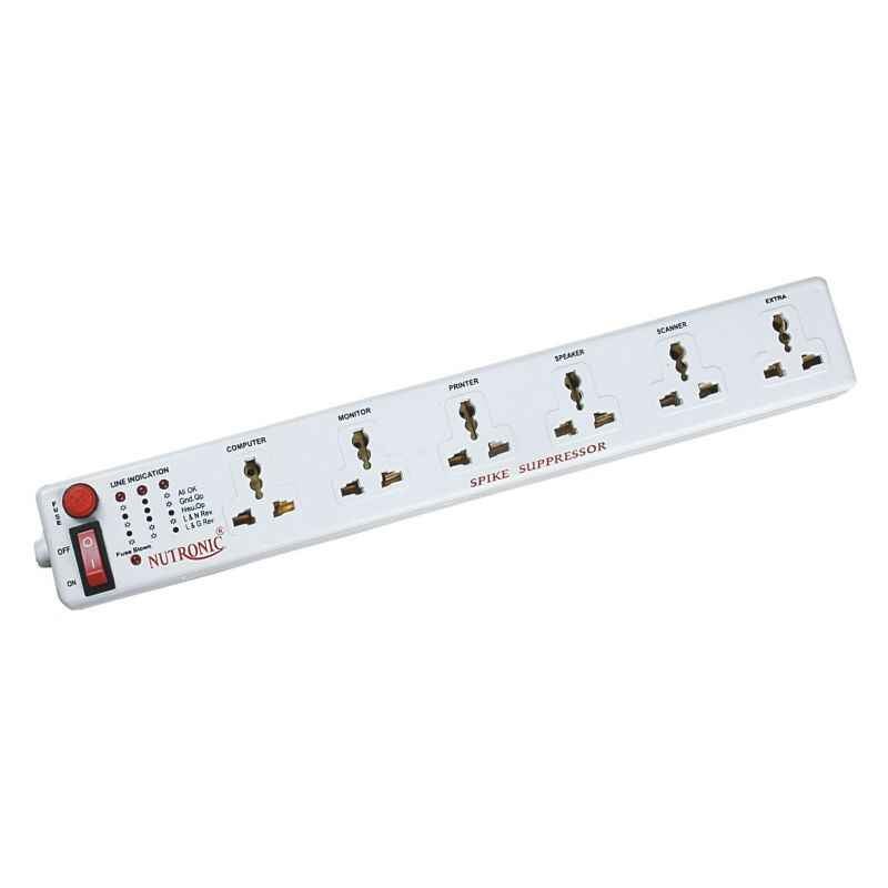Nutronic 6 Sockets with 1 Switch Surge Protector, SS-601