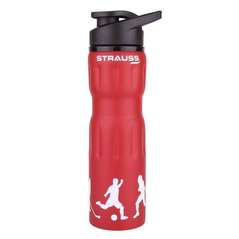 Strauss ST-09 Stainless Steel Red Water Bottle, Capacity: 750 ml