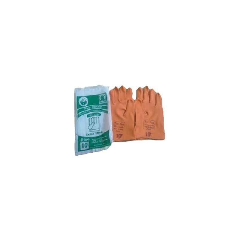 Tee Pee 20 Inch Orange Industrial Rubber Hand Gloves (Pack of 10)