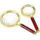 Stealodeal Combo of 60mm & 70mm Maroon Gold Magnifying Glass, Magnification: 10X