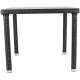 Ventura VF T221 Black & Brown Outdoor Table with Glass Top