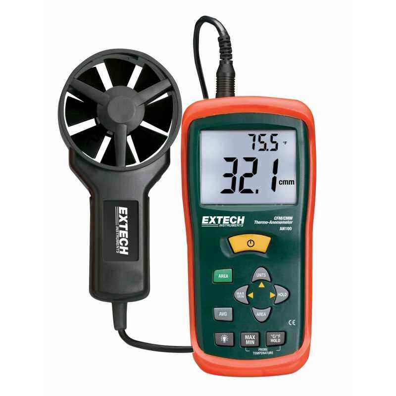Extech CFM/CMM Mini Thermo-Anemometer, AN100