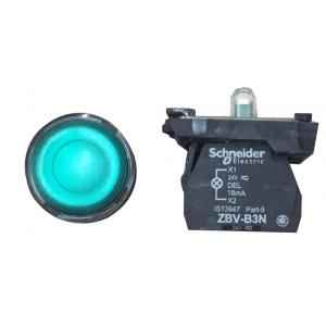 Schneider Electric Illuminated Flush Integral LED Type Green Push Button With Smooth Lens, XB5AW33B1N