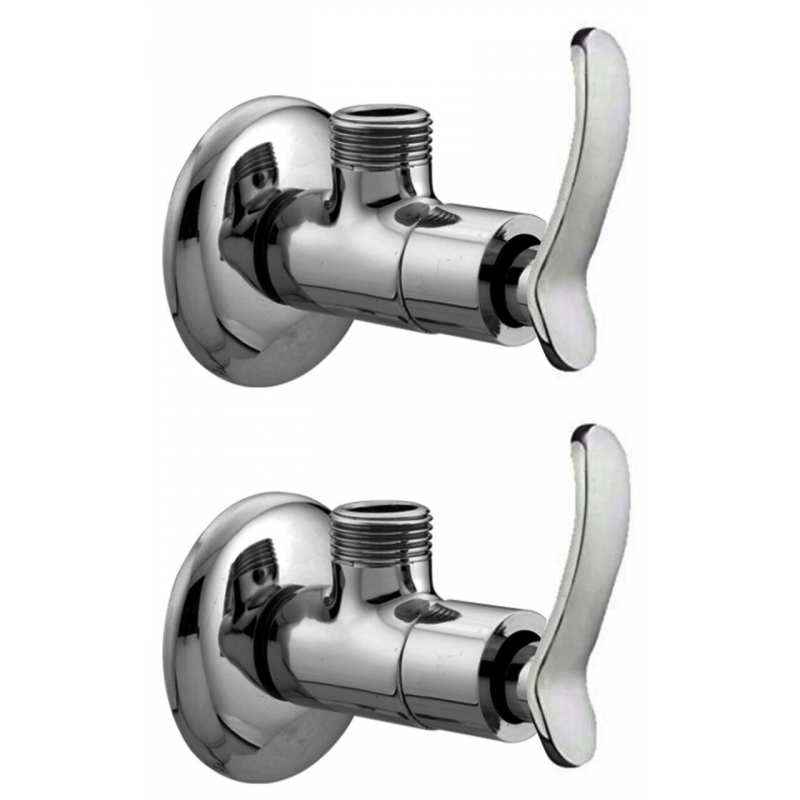 Snowbell Duck Brass Chrome Plated Angle Faucet (Pack of 2)