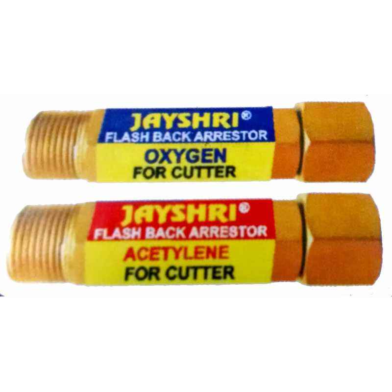 Jayshri Flashback Arrestor Set Oxygen and LPG/Acetylene, Heavy Weight