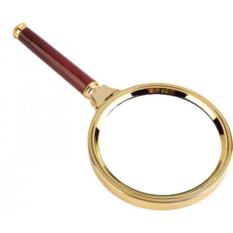 Stealodeal 90mm Maroon & Gold Magnifying Glass, Magnification: 10X