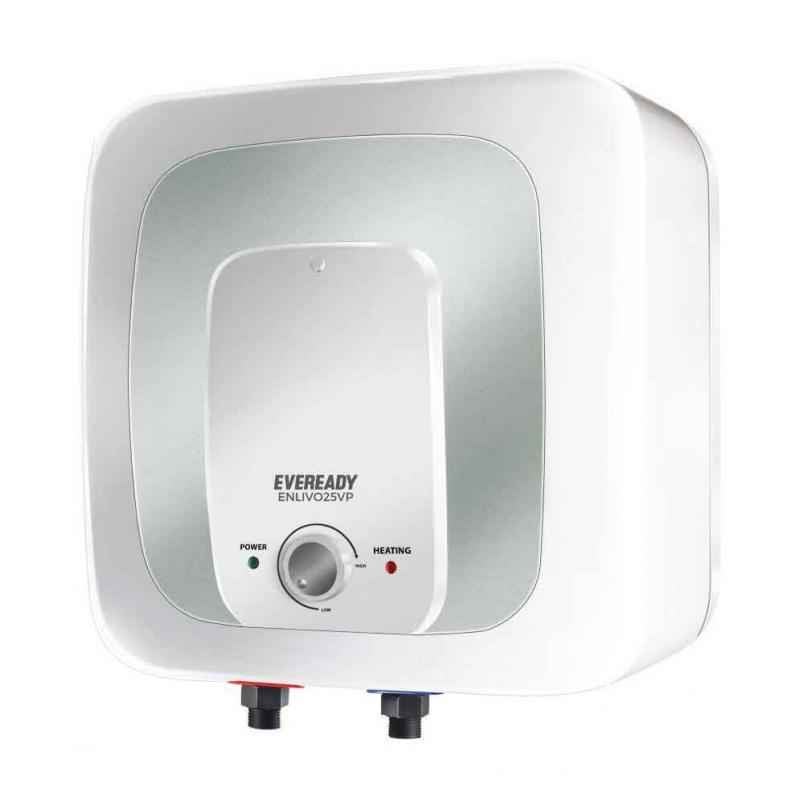 Eveready 25 Litre ENLIVO25VP White Glasslined Water Storage Geyser
