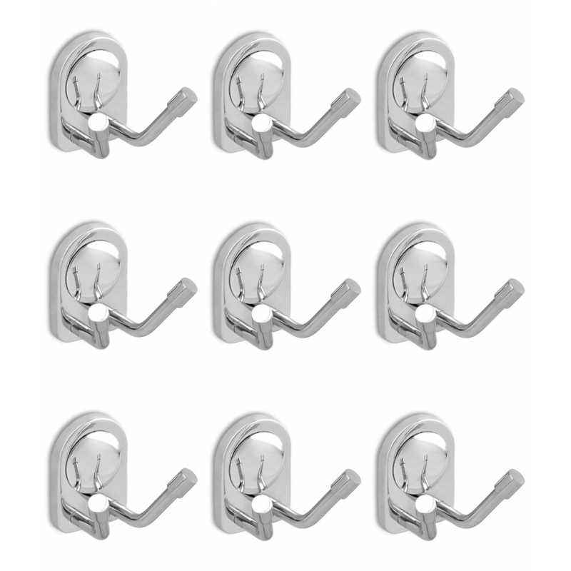 Doyours Dolphin Series 9 Pieces Stainless Steel Twin Robe Hook Set, DY-1043