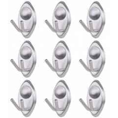 Doyours Almond Series 9 Pieces Glossy Robe Hook/Cloth Hook Set, DY-1339