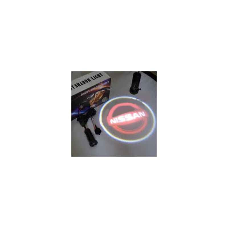 Autofurnish Black Car Door Welcome LED Projection Ghost Shadow Light Logo Set For Nissan
