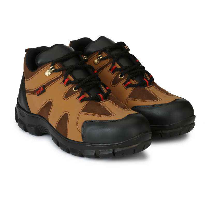 Manslam MLM21 Tan Steel Toe Safety Shoes, Size: 8