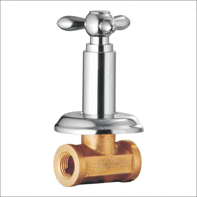 Apree TRISTAR Silver Brass 15mm Concealed Stopcock