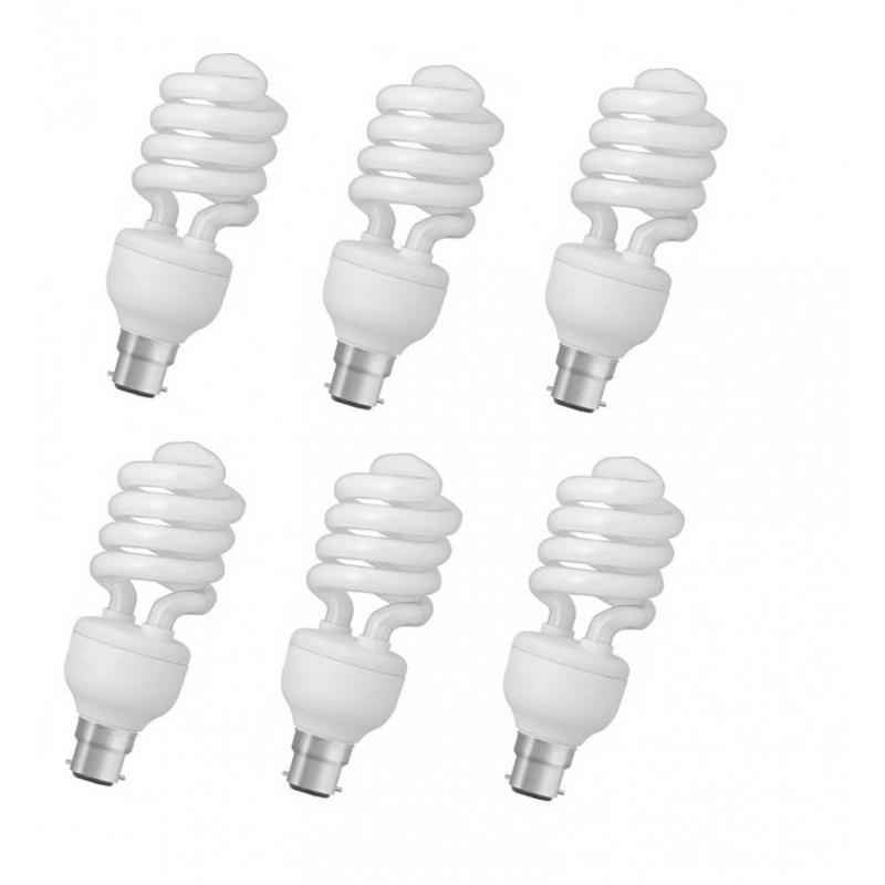 Crompton 25W B-22 Spiral DF CFL Cool Day Light (Pack of 6)