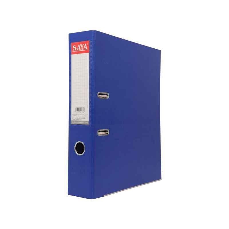 Saya SY903 Royal Blue Both Sides PVC Cover Lever Arch File, Weight: 468 g