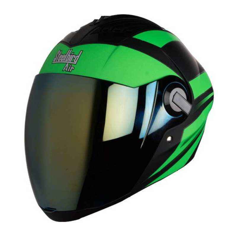 Steelbird Strick Green Black Yooshopper Full Face Helmet, Size (Medium, 580 mm)