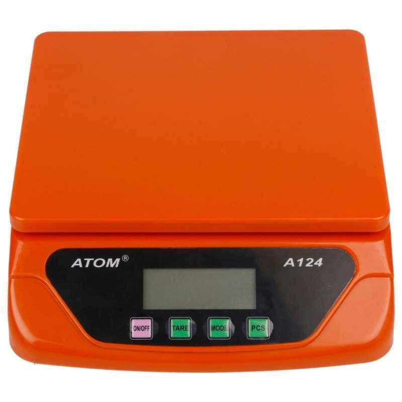 Atom 15 kg Red Multi Purpose Digital Kitchen Weighing Machine, A-124