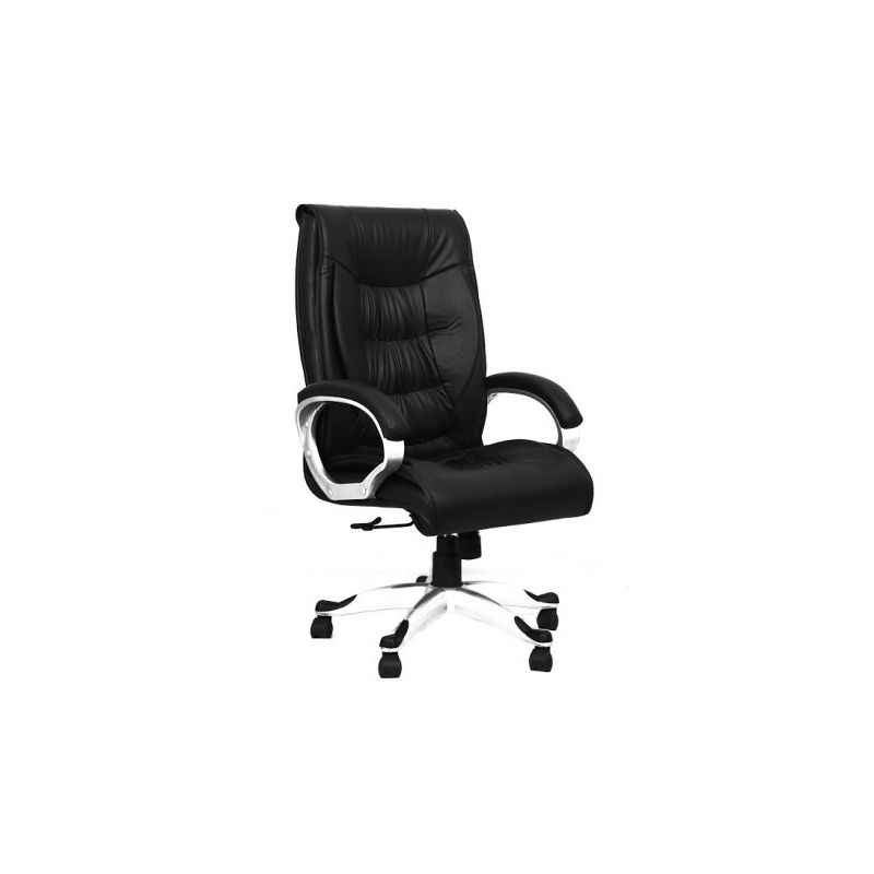 R P Enterprises Fantasia High Back Black Leatherette Office Chair, Dimensions: 60x60x80 cm