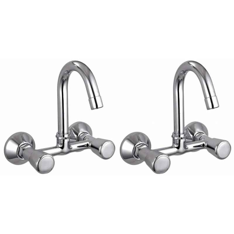 Snowbell Continental Brass Chrome Plated Sink Mixers (Pack of 2)