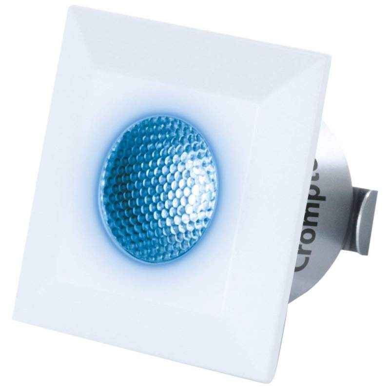 Crompton Star Domestic 2W Square Blue LED Spot Light, LSSS2-BLU (Pack of 10)
