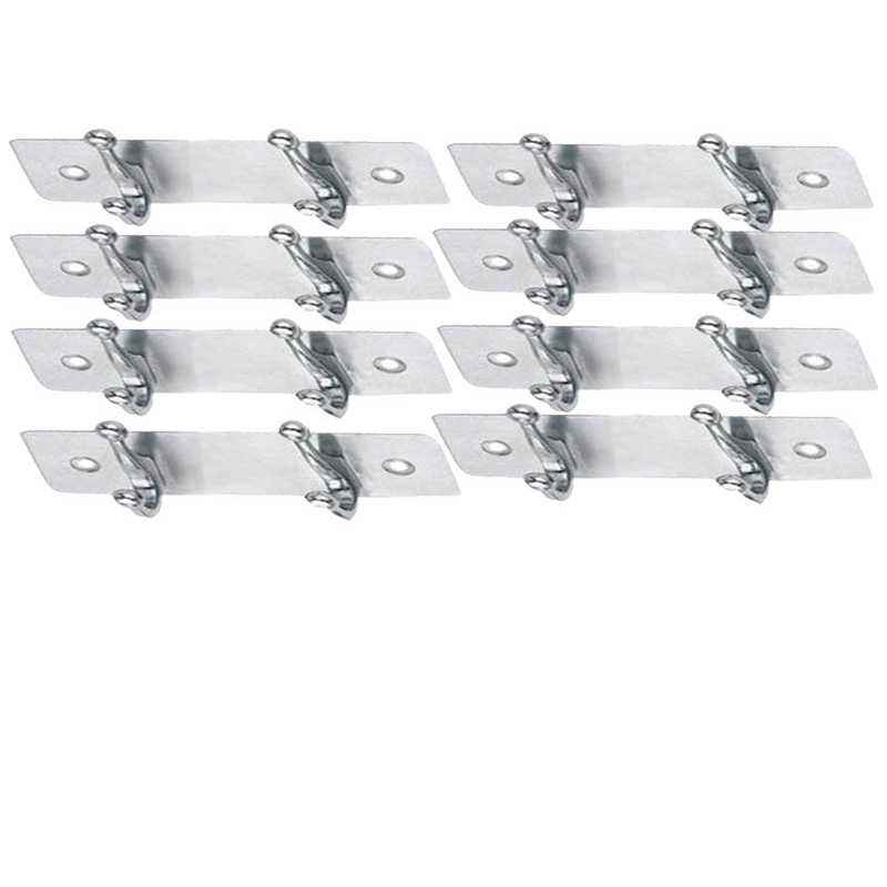 Smart Shophar 4 Inch Stainless Steel Silver Simply 2 Legs Wall Hook (Pack of 8), 54619-SHKS-SL04-8
