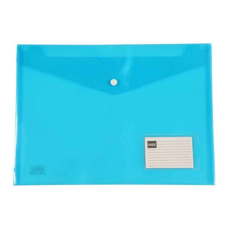 Saya Tr. Blue Clear Bag Executive, Dimensions: 340 x 15 x 350 mm, Weight: 86 g (Pack of 6)