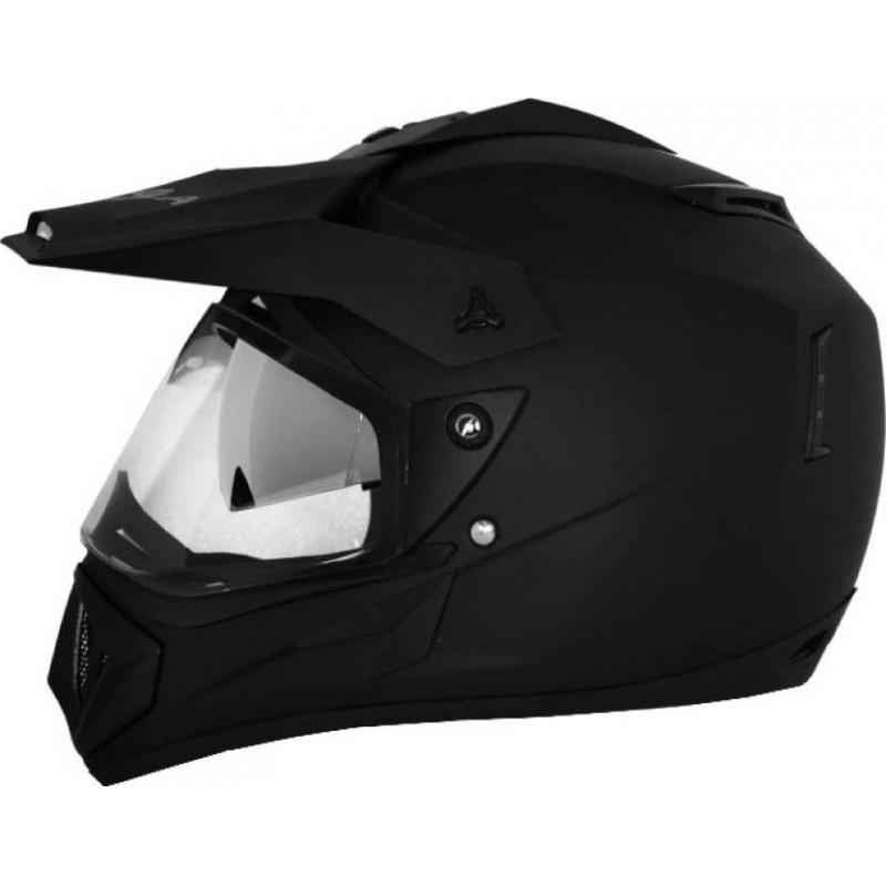 Vega Offroad DV Dull Black Motocross Helmet, Size (Large, 600 mm)
