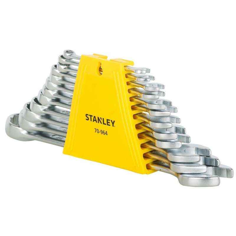 Stanley 12 Pieces CRV Steel Combination Spanner Set, 70-964E