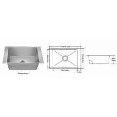 Nirali Maxus Satin Finish Kitchen Sink, Size: 710x460 mm