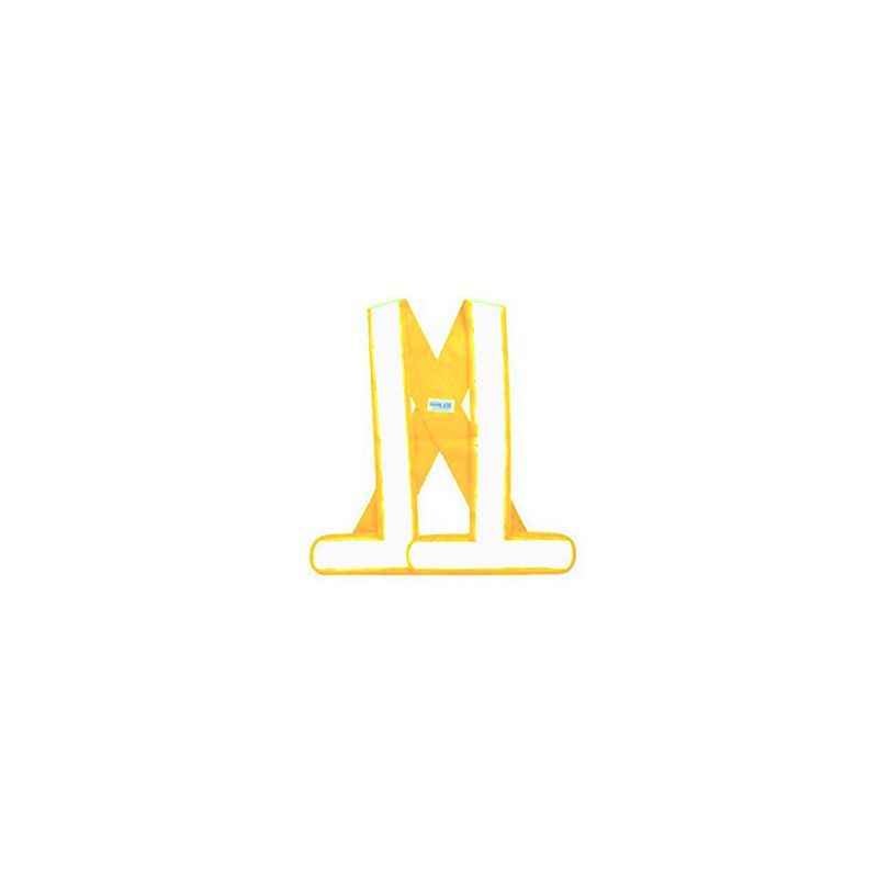 Nova Safe Yellow Cross belt Vest Safety Jackets (Pack of 100)