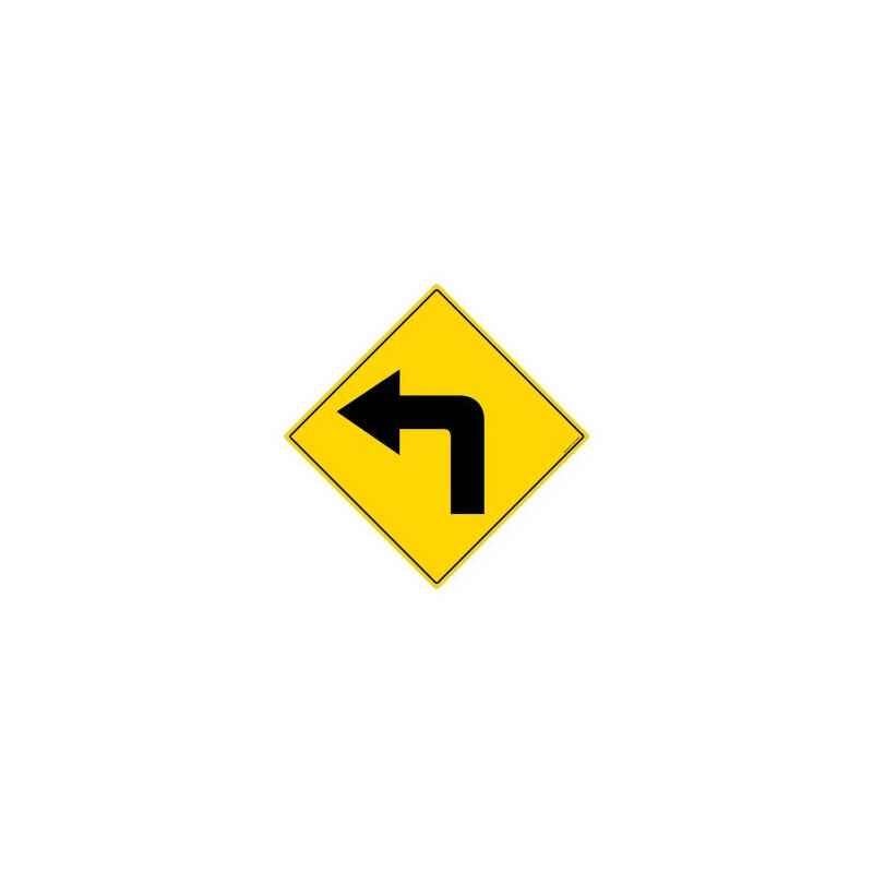 Asian Loto 3 m Traffic Sign Left Turn Sign Board, ALC-SGN-64-900
