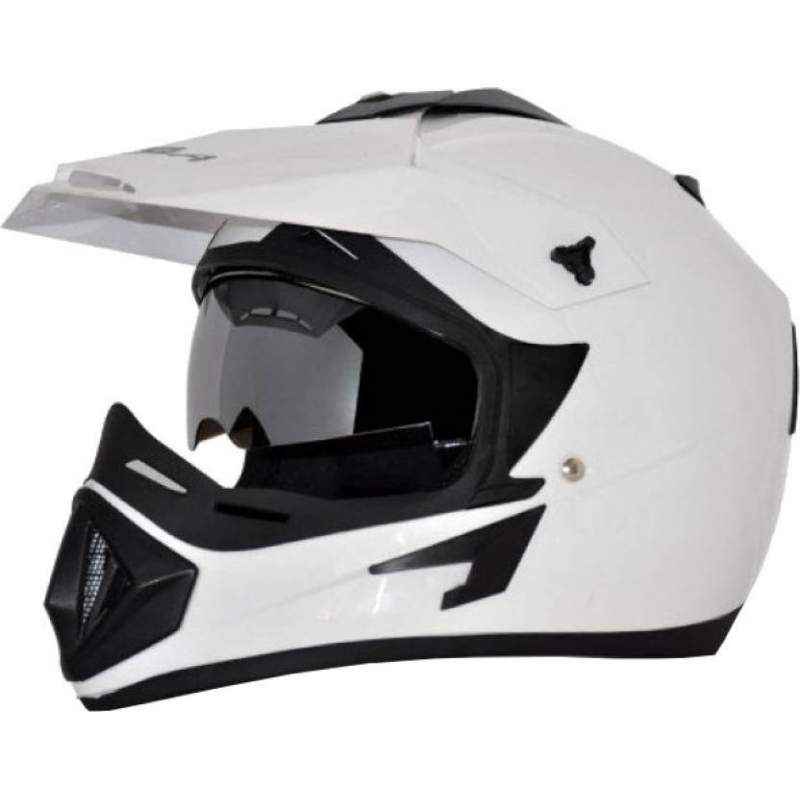 Vega Off Road Motocross White Helmet, Size (Large, 600 mm)