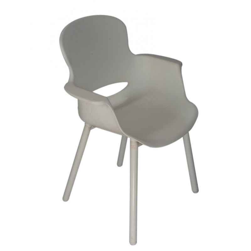 Ventura VF 368 White Plastic Chair with Powder Coated Legs