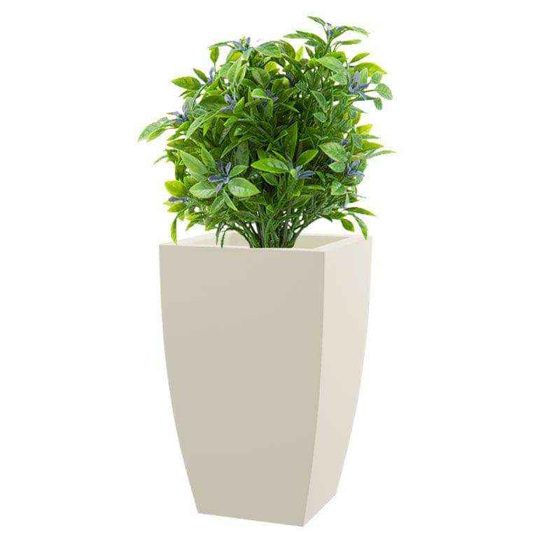 Yuccabe Italia 18 Inch Square Pleasant White Hybrid Polymer Planter, TK1812