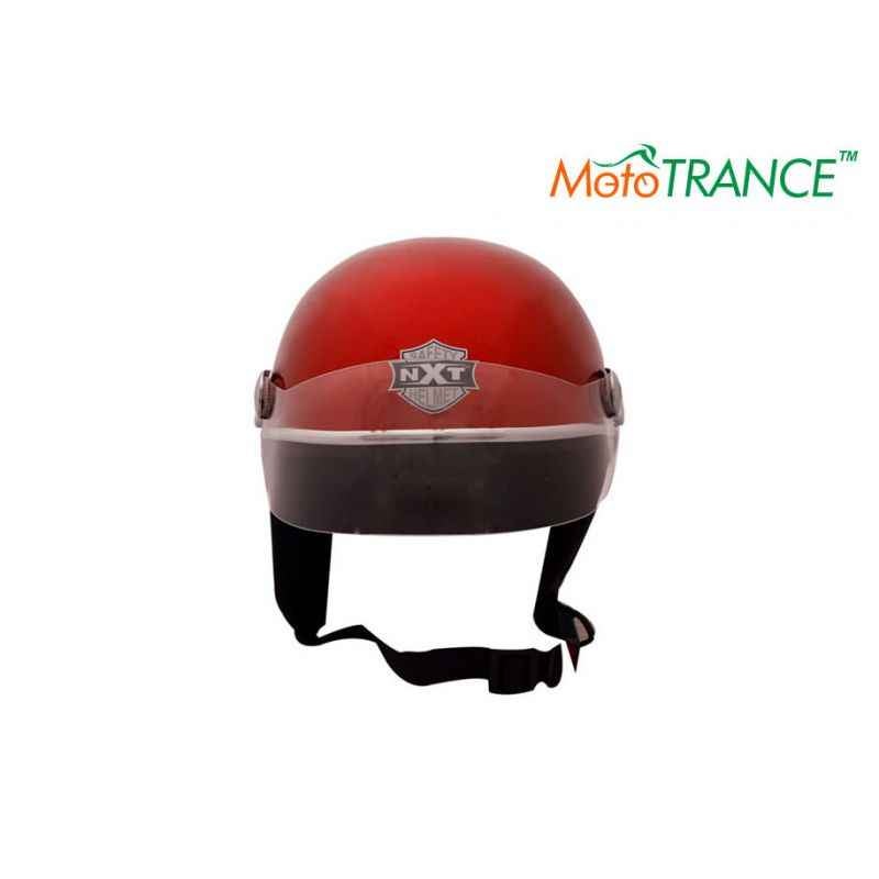 Mototrance Red Jupiter Smart Rider Pillion Unisex Helmet