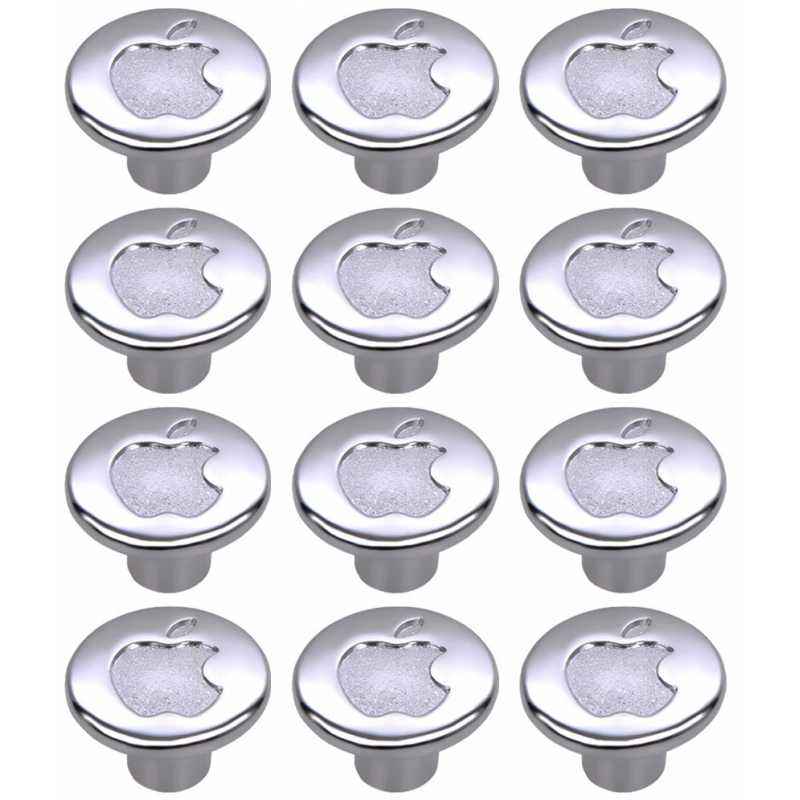 Abyss ABDY-1198 Chrome Finish Stainless Steel Apple Cabinet Knobs (Pack of 12)