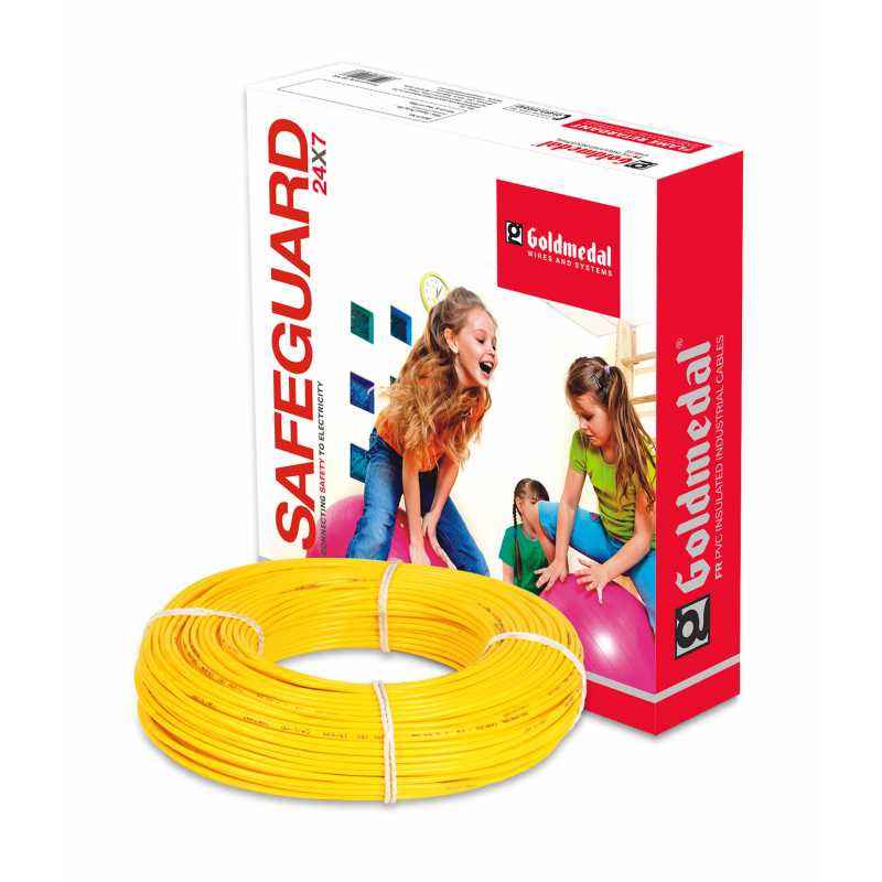 Goldmedal 90m 4 Sq mm Yellow FR PVC Wire