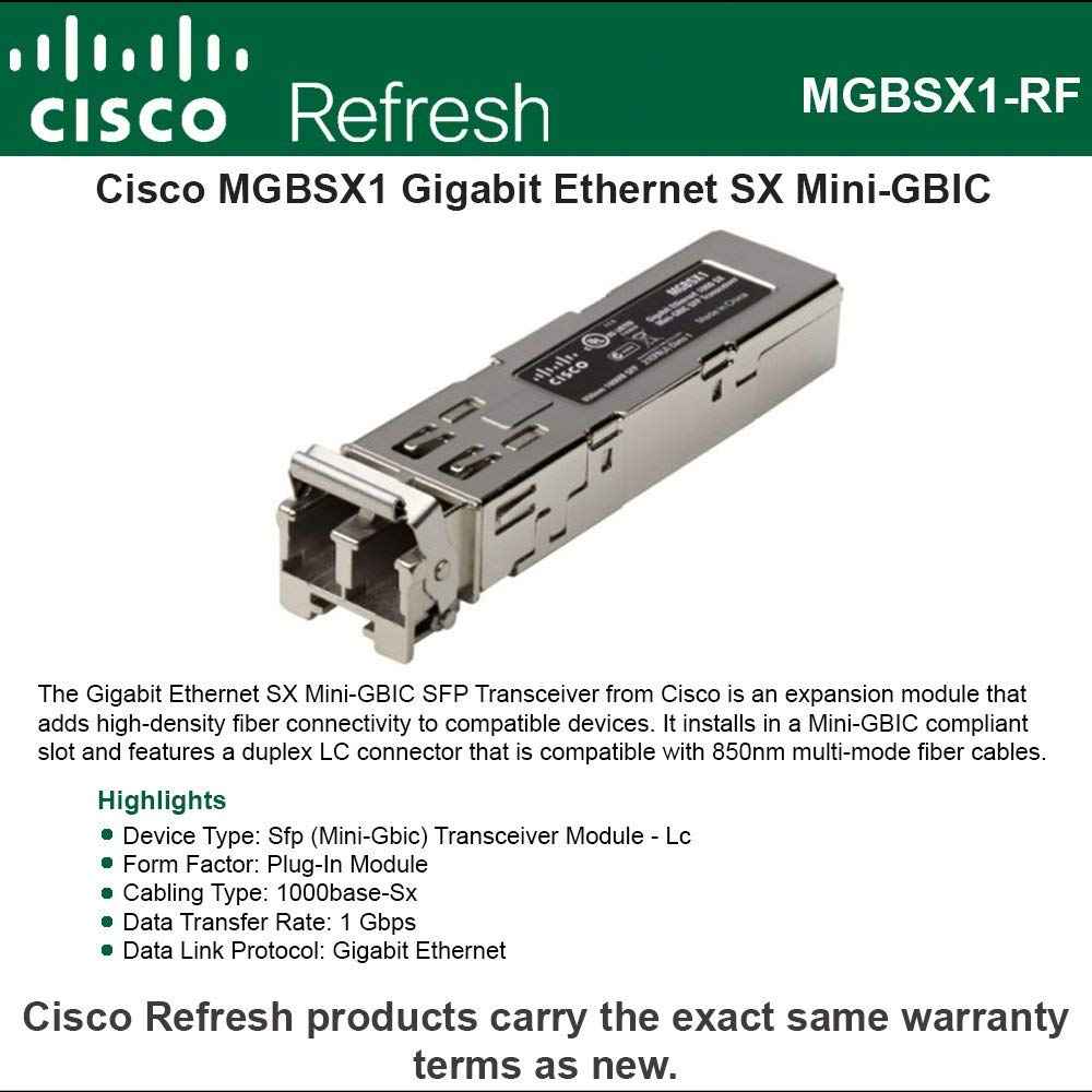 Buy Cisco Gigabit SX Mini-GBIC SFP Transceiver, MGBSX1 Online At Best Price  On Moglix
