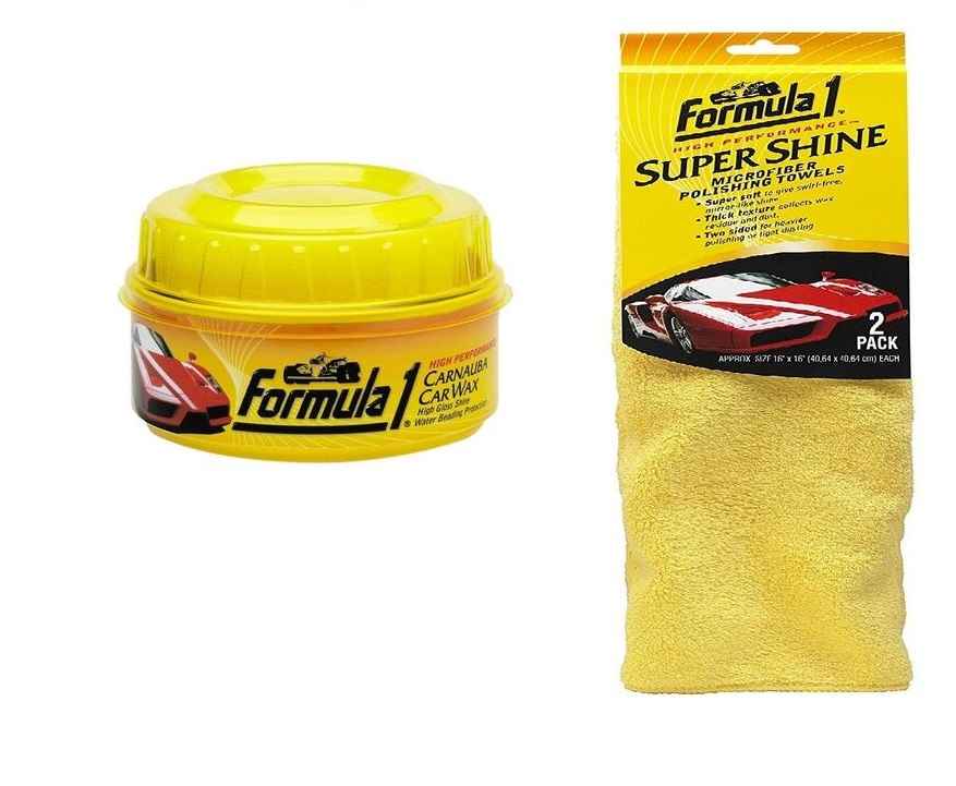 Buy Formula 1 Combo Of 230g Carnauba Paste Wax Super Shine Microfiber Polishing Towel Online At Best Price On Moglix