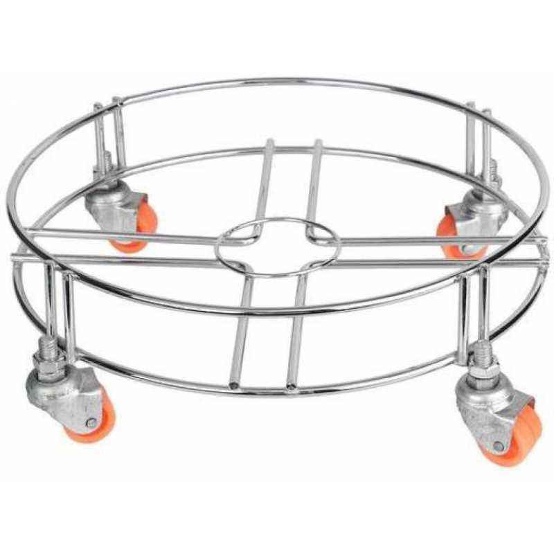 Taptree Stainless Steel Chrome Finish Cylinder Trolley, BFS-057