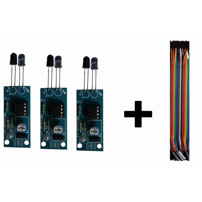 Embeddinator ENG-IRS 3IR Digital Sensor Module with Jumper Wire (Pack of 11)