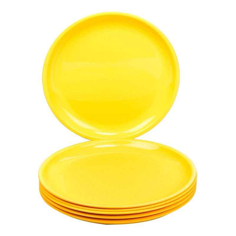 Signoraware Lemon Yellow Round Full Plate, 216 (Pack of 6)