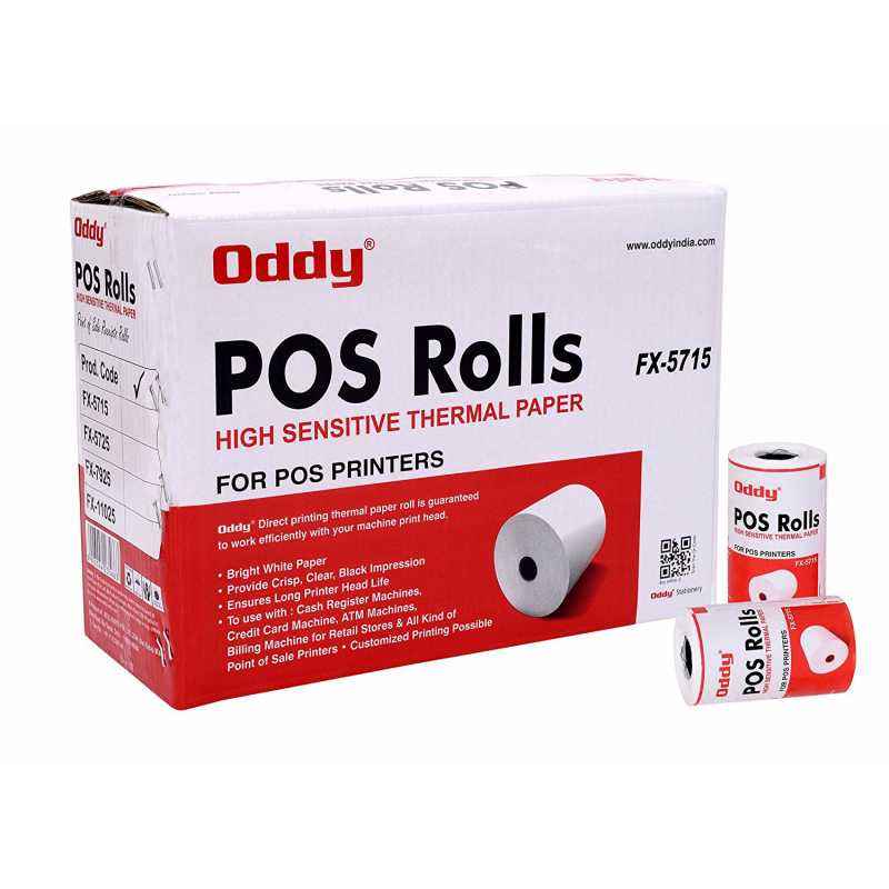 Oddy 15m Specialized Thermal Paper Roll, FX-5715 (Pack of 100)