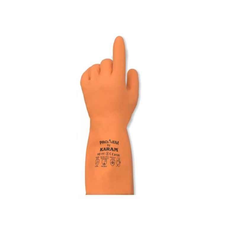 Karam HS111 Natural Rubber Hand Gloves, Size: 10