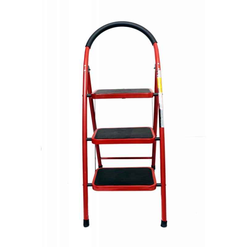 Champion Ladders 3 Step Red Steel Stool Ladder