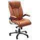 Mezonite Brown High Back Leatherette Office Chair (Pack of 2)