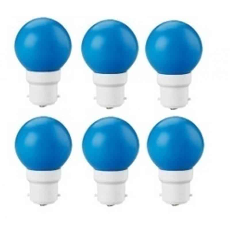 HB Technology 0.5W B-22 Blue LED Bulbs, (Pack of 6)