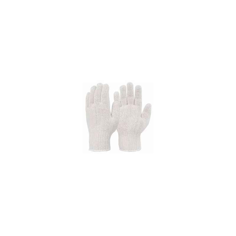 SRTL 40 g White Cotton Knitted Hand Gloves (Pack of 100)