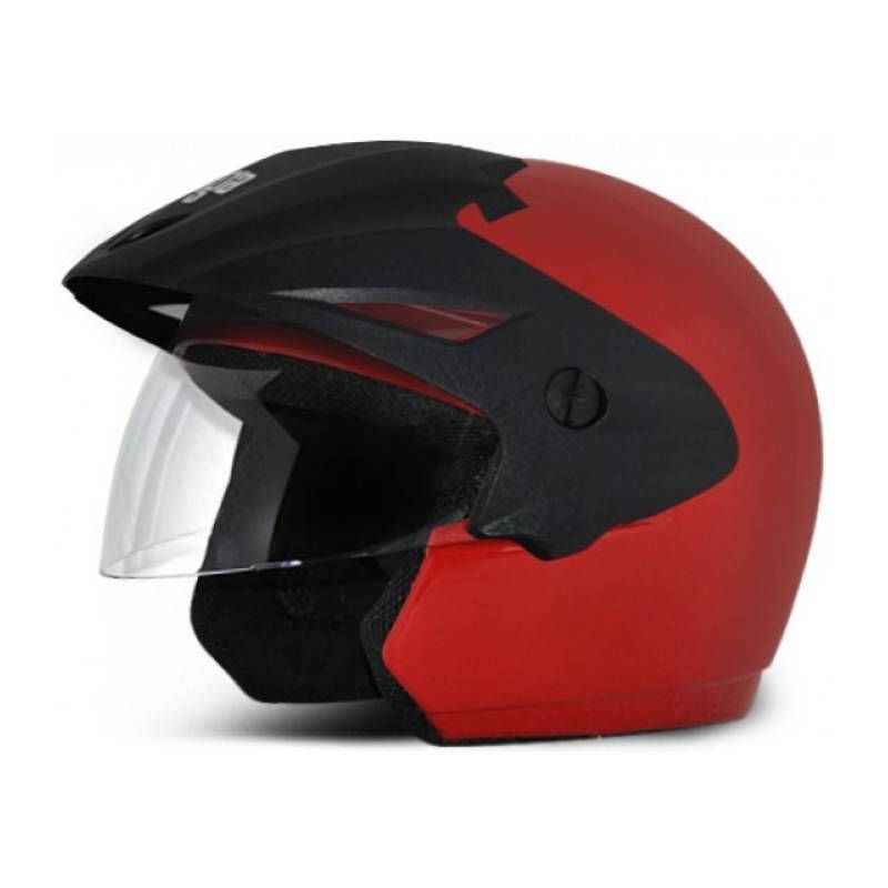 Vega Cruiser WP Dull Red Open Face Motorbike Helmet, Size (Large, 600 mm)