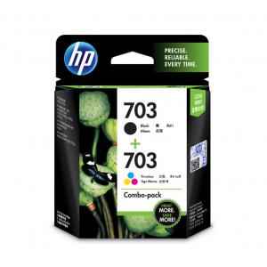 HP 703 Black & Tri-Colour Ink Cartridge, F6V32AA